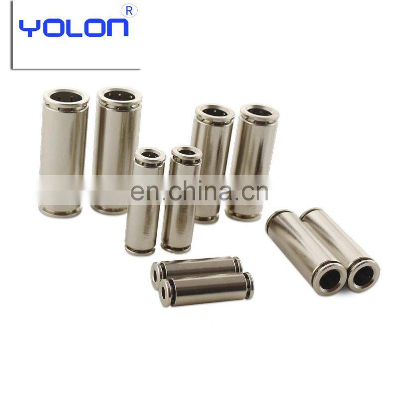 YTPL All copper nickel plating push in fitting