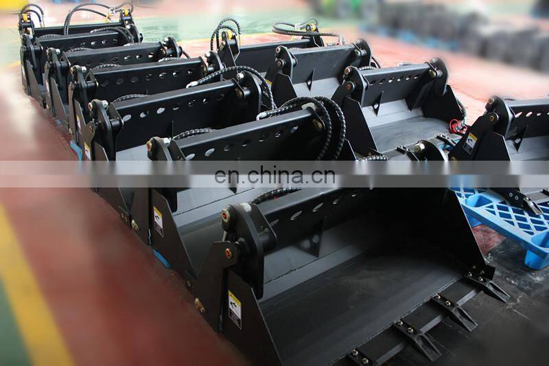 mini skid steer loader backhoe excavator 4 in 1 bucket