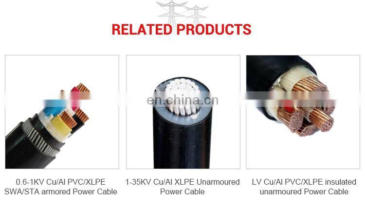 Huadong cable MV aluminum concentric power cable 70mm single core power cable