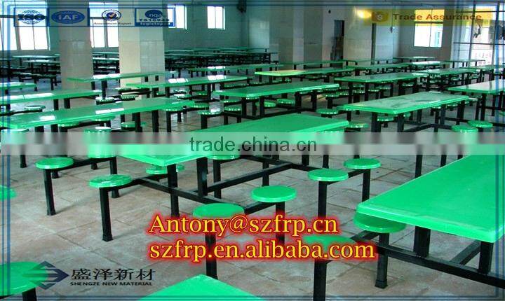 dine chair fiberglass FRP/GRP dining hall chair with table