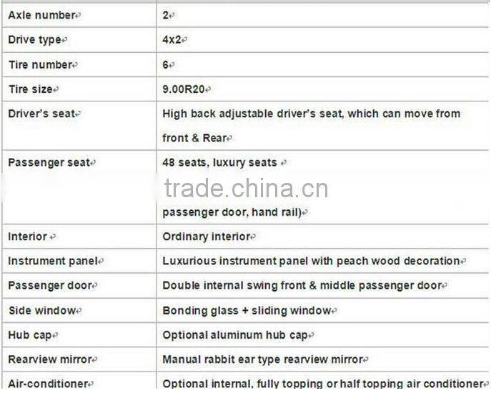 Dongfeng EQ6105L3G 4x2 10m diesel coach bus for sales