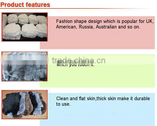 Tanned rabbit fur skins