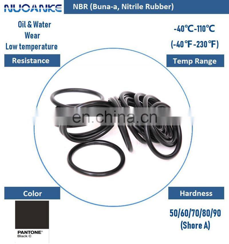 Oil Resistance O Ring NBR 70 Shore Rubber O-Rings Black NBR O Ring With Best Price
