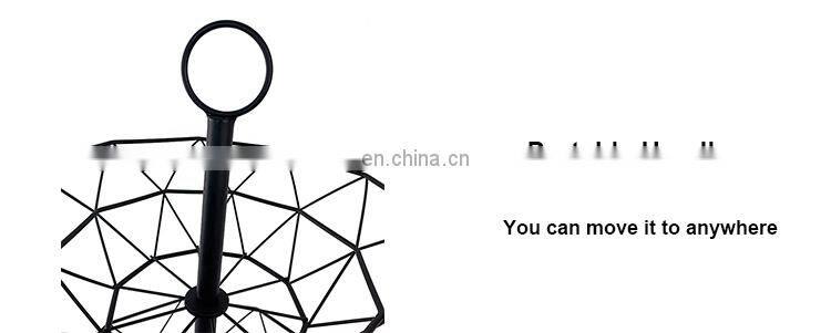 Nordic Home Kitchen Storage Organization Wire Mesh Food Holder Bowl Stand Hanging Fruit 2 Tier Metal Basket