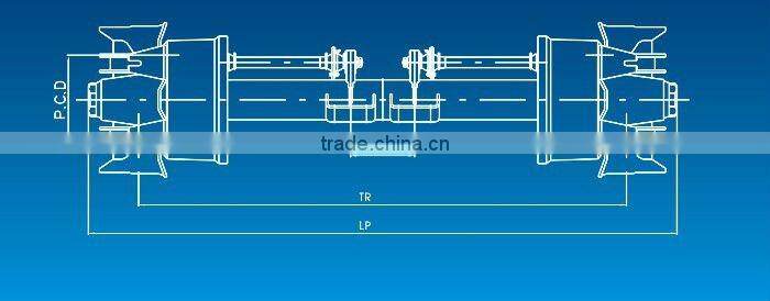 6 SPOKE AXLE(Germany axle, 6 hole axle,16t axle)