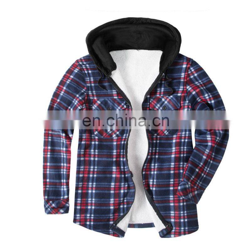 Christmas autumn and winter men's plus velvet thick warm jacket inch shirt men's trend student plaid shirt lamb velvet jacket