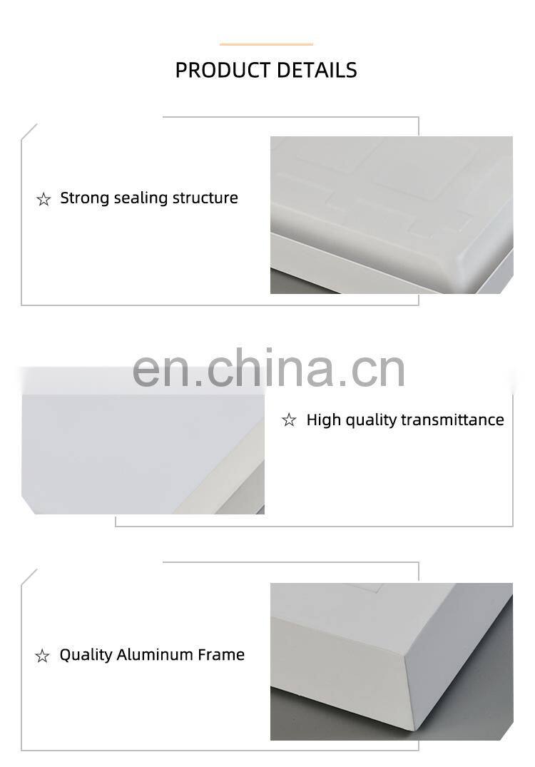 HUAYI High Efficiency 24Watt 36Watt Supermarket Office Commercial Frameless Square LED Slim Panel Light