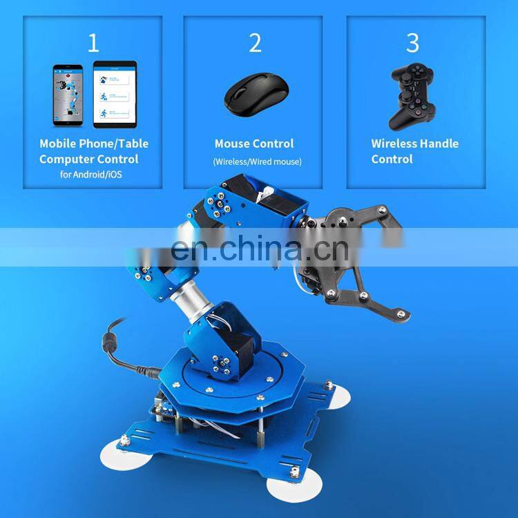 6DOF Robot Arm 6-Axis Aluminum Robotic Arm with Servos Finished Version for Arduino Scratch