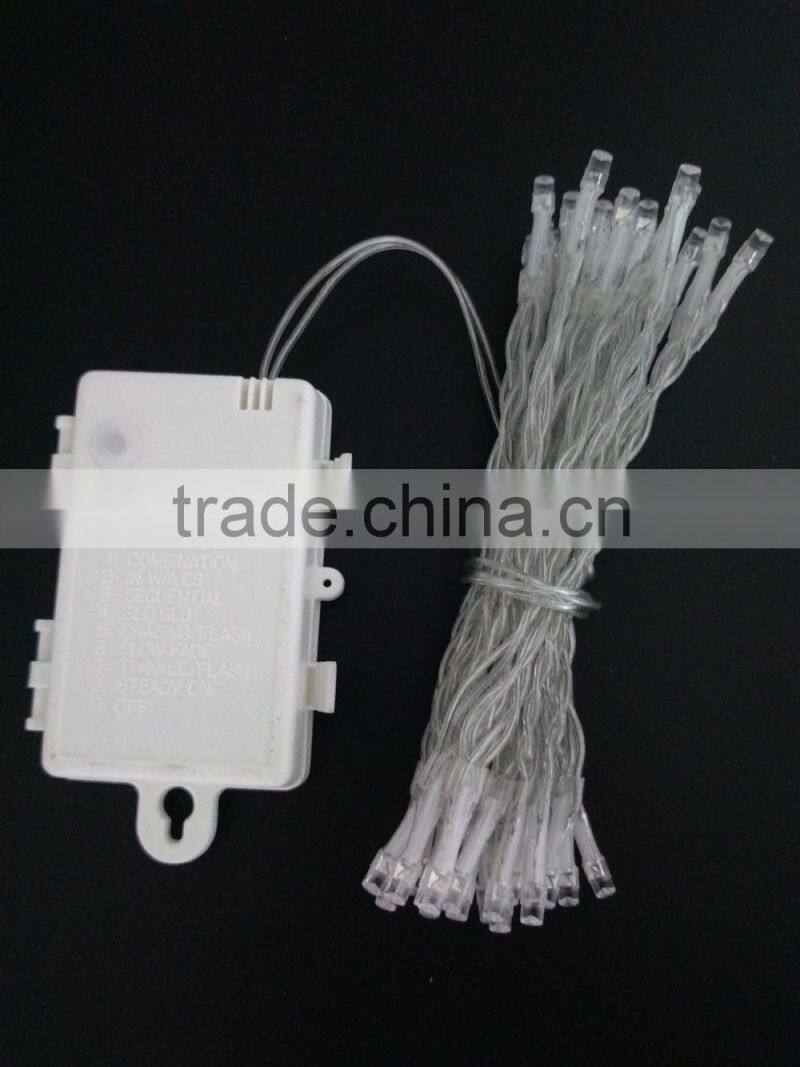 white battery powered christmas lights with 8 function