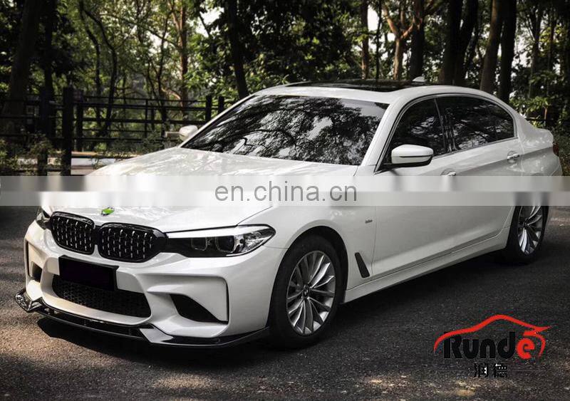 Runde New Arrival Car Modification PP Material GTS Style Front Bumper Front Lip Suitable For BMW 5Series G30 G38 Body Kit
