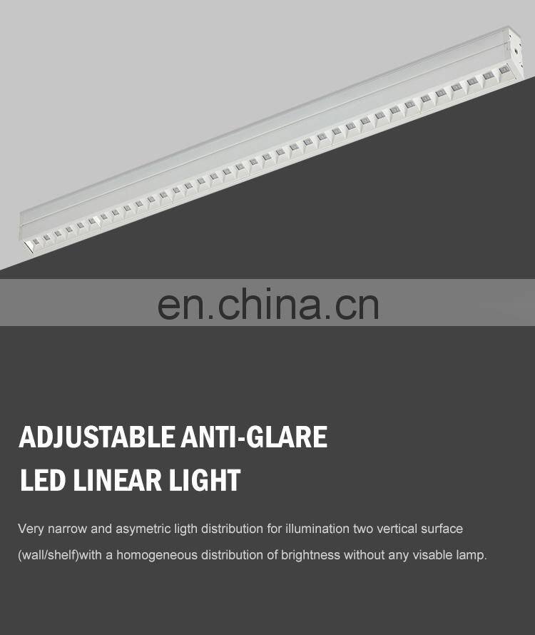 Hot Selling Supermarket Modern Office Hotel Hanging Decoration Ceiling Led Linear Pendant Light