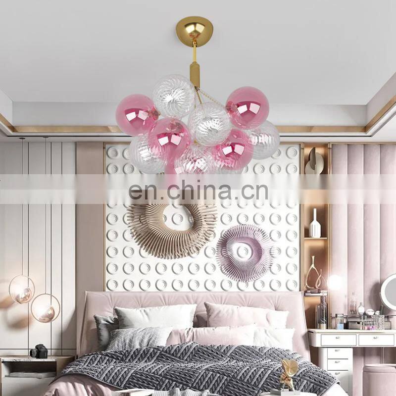 Home Decor Hanging Light Fixture Modern Luxury Living room/Office/Dinning room Glass Ball Chandelier Lighting
