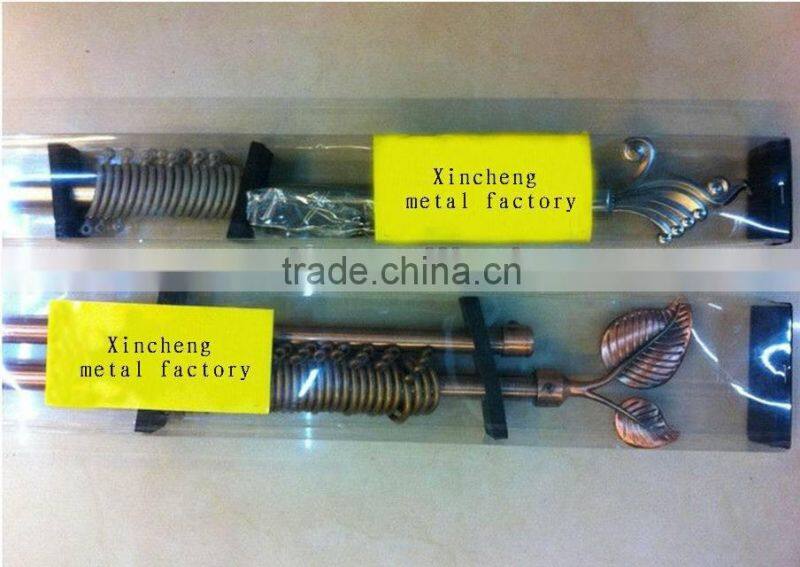 Modern style finial curtain rod set with ellipse shape finial decorative