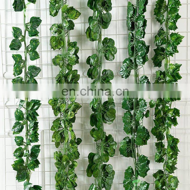 Amazon Hot Sale 12pcs/lot Artificial Ivy Leaf Plants Vine Hanging Garland