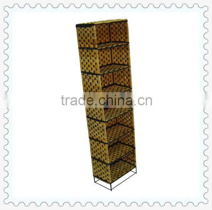 tall plastic woven cd storage racks with 7 layers