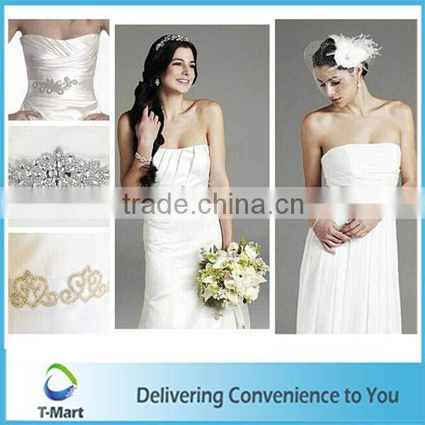 2015 factory of embrodery crystal applique trimming