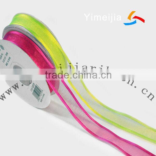 flying girls and snow flowers printed white grosgrain ribbon