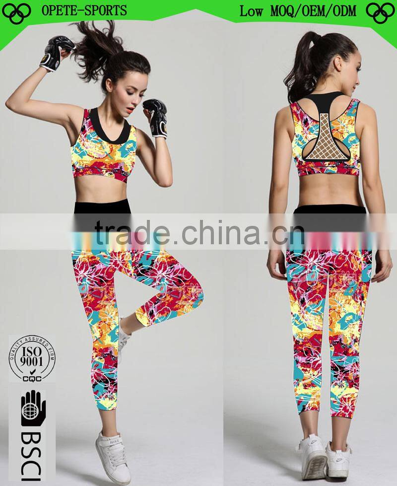 Women's Fitness Active wear Yoga Pants Sport Bra Sets