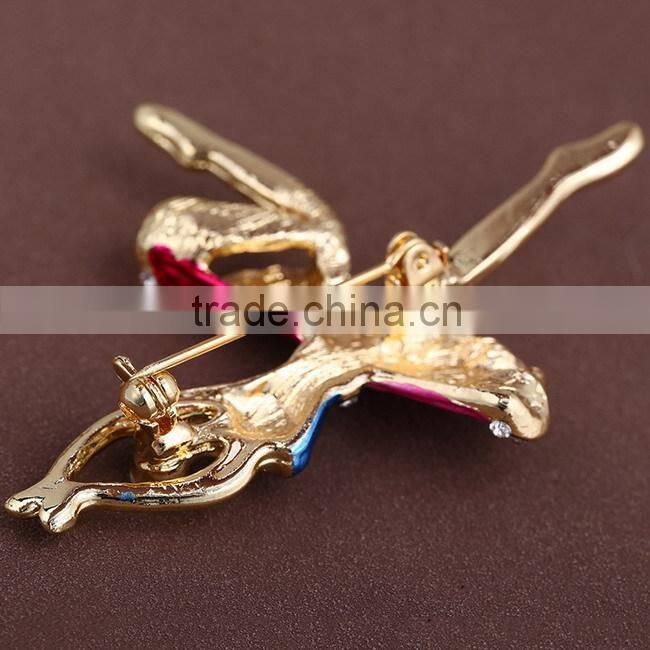New design zinc alloy ballet dance metal brooch