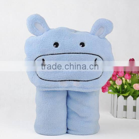 Cartoon design soft warm cheap newborn coral fleece blanket baby