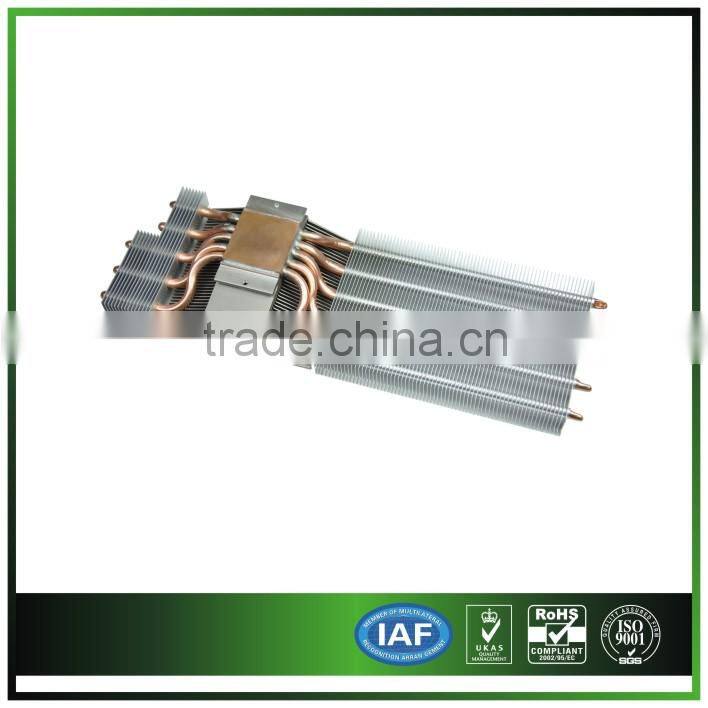 customized copper base 4 copper heat pipes heat sink