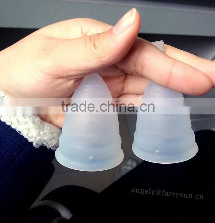 2016 Silicone softcup menstrual cup with valve/menstrual cup soft
