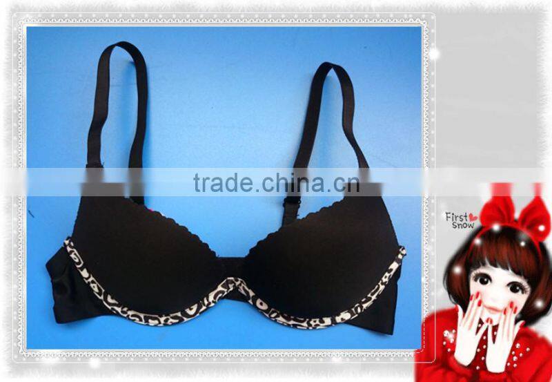 Fashion Laser Cut Bra w/ Leopard Wirecasing