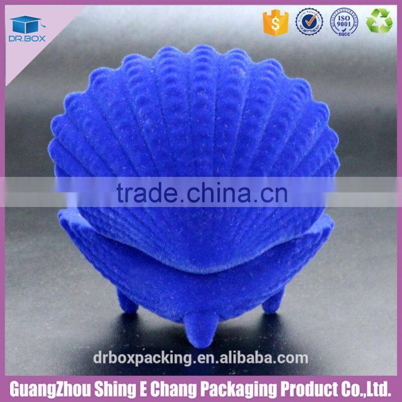 Beautiful creative velvet surface paperboard jewelry box crown shape ring box