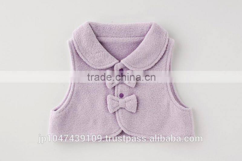 Japanese wholesale products high quality cute ribbon baby vests winter clothes kids wear toddler clothing children infant