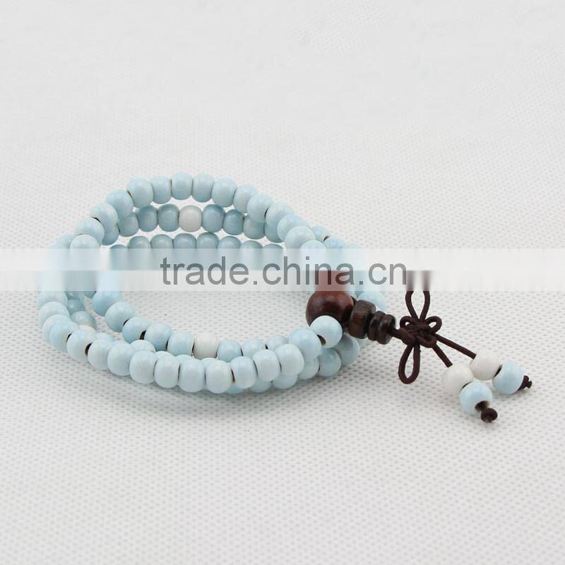 Bracelet of Ceramic Fashion Unisex Porcelain mala prayer beads wholesale