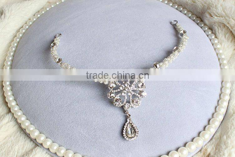 JOFO Handmade Crystal Pendant Hair Jewelry Wedding Hair Accessories Bridal Head Jewelry Headpiece Headwear For Women