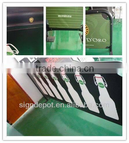 Custom metal frame outdoor crowd control barrier banner stanchion