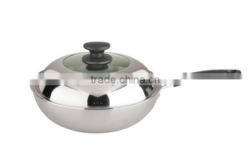 good quality Stainless steel Chinese pan frying pan