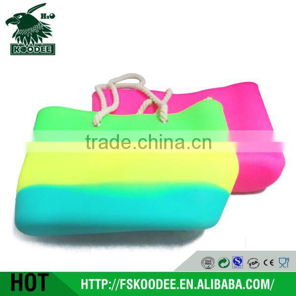 New Fashion Silicone Waterproof Beach Bag Candy Color Summer Shoulder HandBag