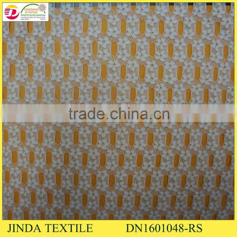 Factory Hot Selling Gold Spandex African Golden Fabric For Women Dress