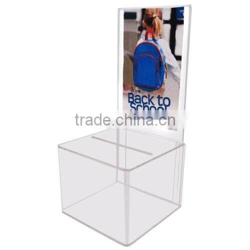 Customized Acrylic Suggestion Box Or Collection Box Manufacture In China