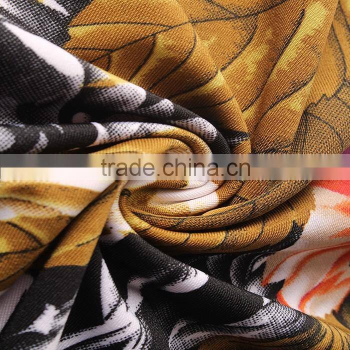 fashion 3d designs DTY polyester spandex digital printed knit fabric textiles