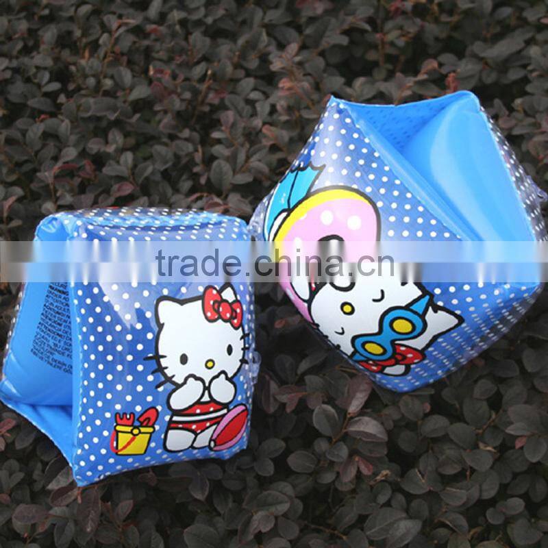 Pretty printed inflatable swimming armrings for kids inflatable armbands