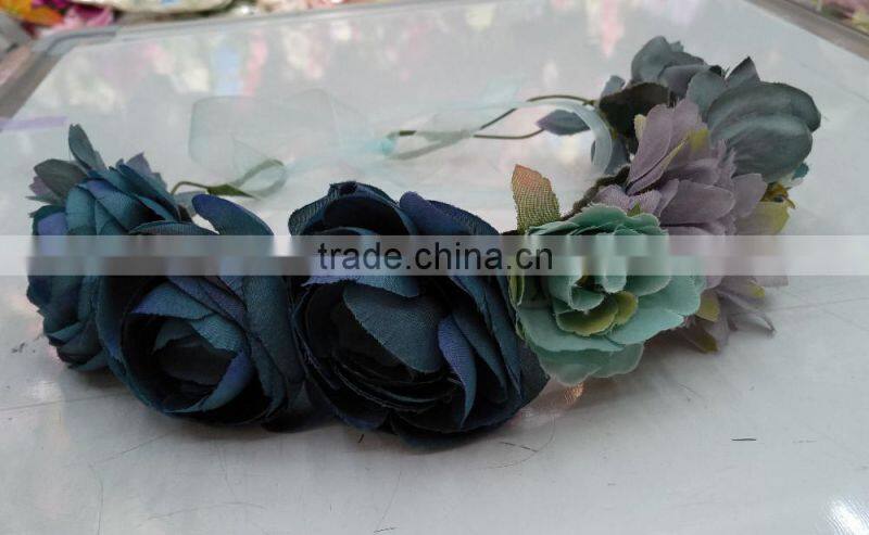 Women Girls Artificial Flower Headband Tiara Crowns Garland Wedding bride for girls