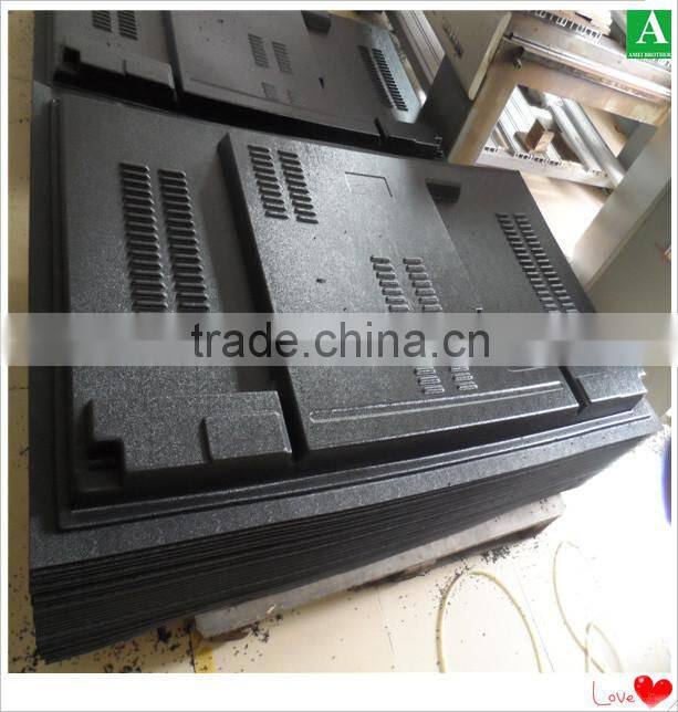 thermoforming thick sheet ABS+PC plastic yellow shell for luggage