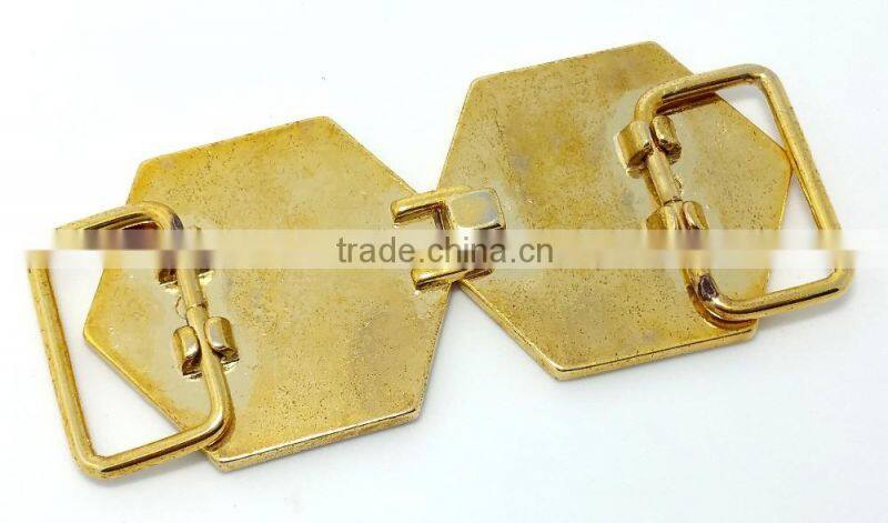 3d metal cheap two joint belt buckle