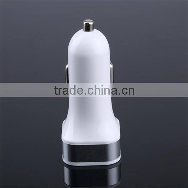 double USB mobile phone car chargers with logo printing