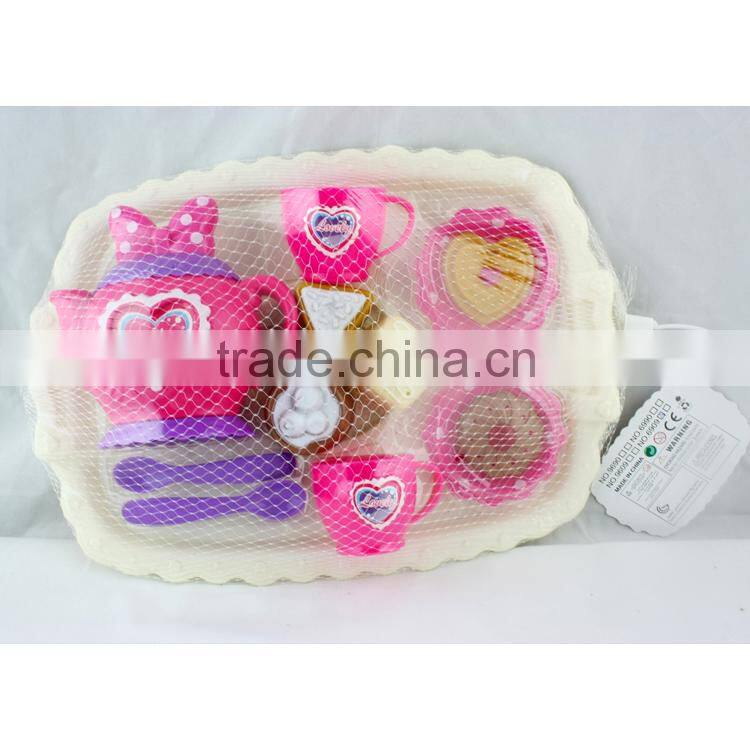 Hot selling plastic teapot & cups set toy for play