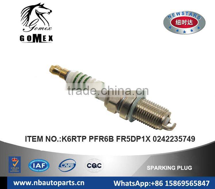 High Quality Auto Spark Plug K6RTP PFR6B FR5DP1X 0242235749 for ALFA ROMEO.etc.