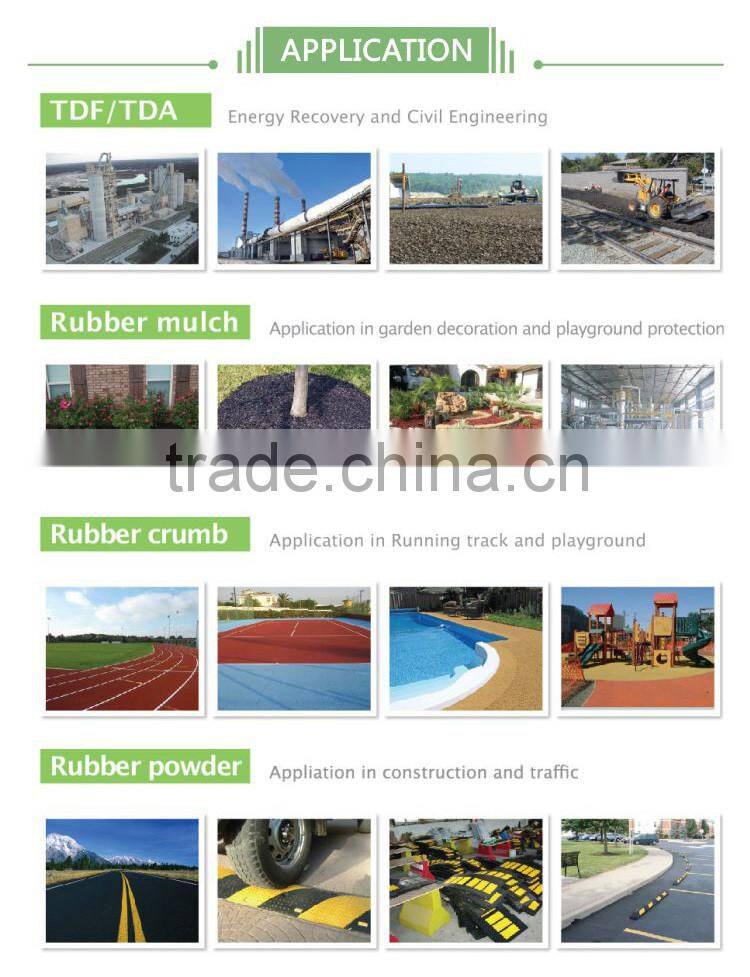 Waste Crusher Rrecycled tire rubber buckets Granules