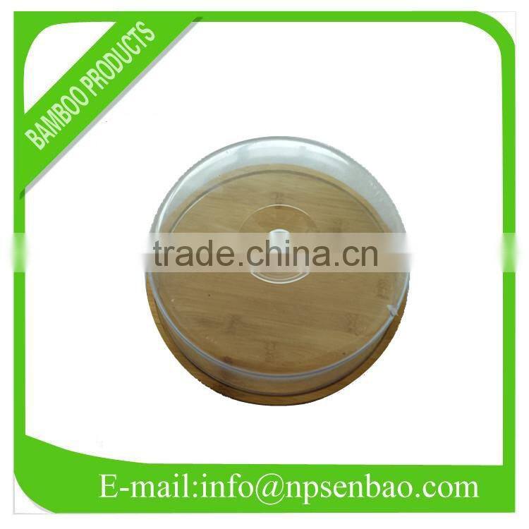 Round bamboo bread box