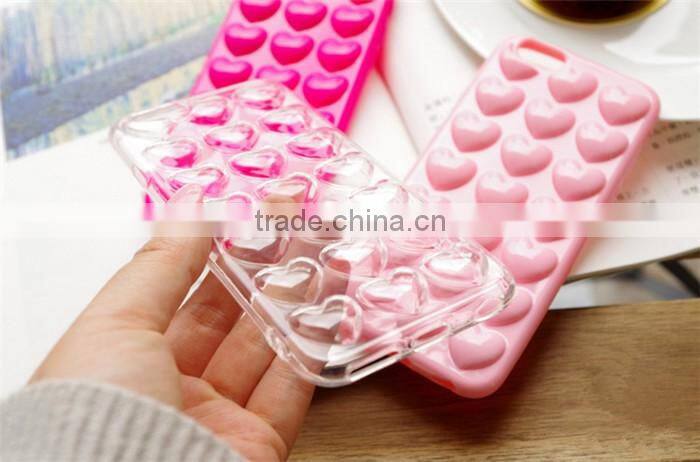 hand strap cute fashion soft tpu cover heart case for iphone 6 6s plus
