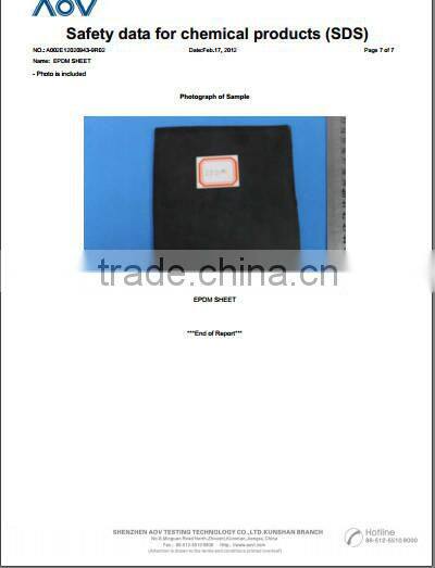 membrane sheet epdm rubber anti aging 1/32" 3/32" 1/8" China rubber manufacturer