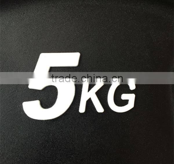 PU (CPU) Tri-grip weight plate color black/three grip weight plate/bumper plate