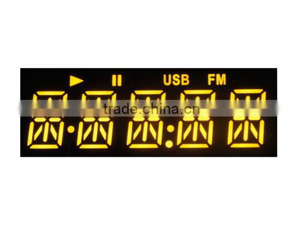 alphanumeric display 5-digit 14 segments led display in yellow color digits